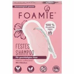 Foamie Festes Shampoo Hibiskus Für Geschädigtes Haar 80G