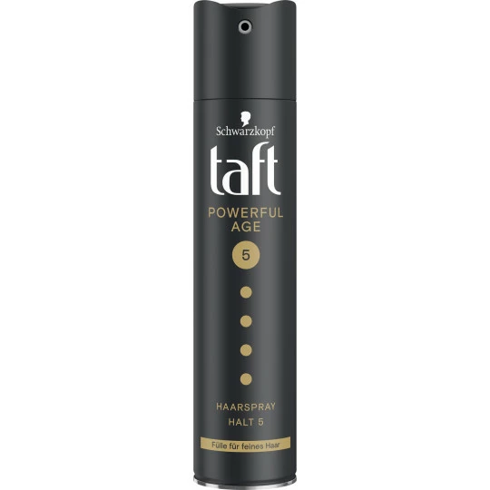 Schwarzkopf Taft Powerful Age Haarspray Halt 5 250ML 1 Schwarzkopf Taft Powerful Age Haarspray Halt 5 250ML